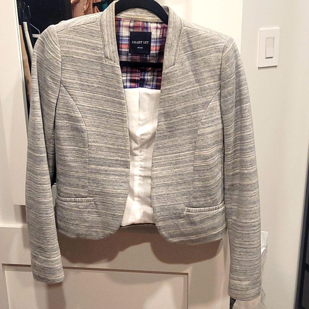 Blazer cropped grey